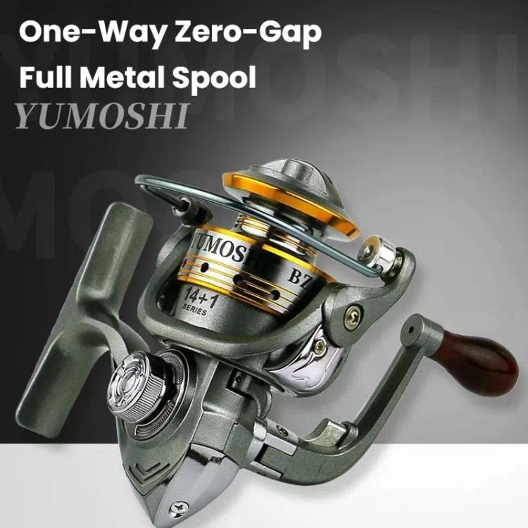 YUMOSHI BZ500 Zero-Gap Mini Spinning Reel for Rock/Ice/Raft/Lure Fishing, 5.2:1 Gear Ratio by YUMOSHI