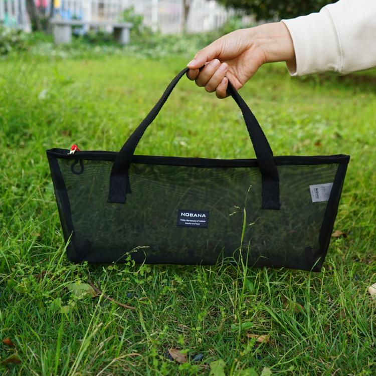 NOBANA Outdoor BBQ Grilling Fork Portable Stainless Steel Wooden Handle Grilling Skewer With Storage Bag, Spec: 7pcs /Set Black by NOBANA