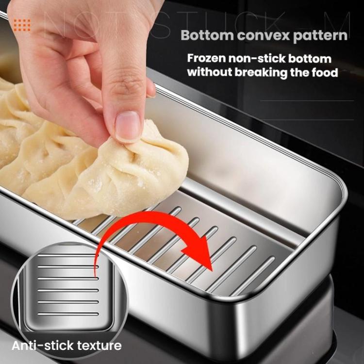 Kacheeg Stainless Steel Slim Rectangular Food Storage Container 304 Narrow Space-Saving Fridge Organizer Box, Style: Sealed by Kacheeg