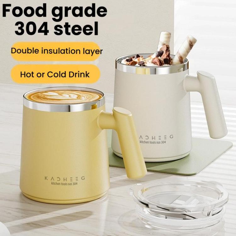 Kacheeg 430ml 304 Stainless Steel Vacuum Insulated Tumbler with Lid & Straw(White) by Kacheeg