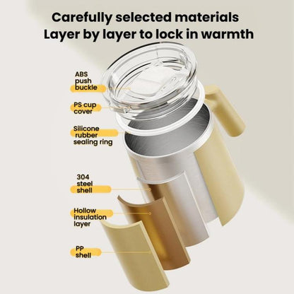 Kacheeg 430ml 304 Stainless Steel Vacuum Insulated Tumbler with Lid & Straw(White) by Kacheeg