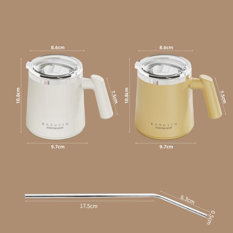 Kacheeg 430ml 304 Stainless Steel Vacuum Insulated Tumbler with Lid & Straw(White) by Kacheeg