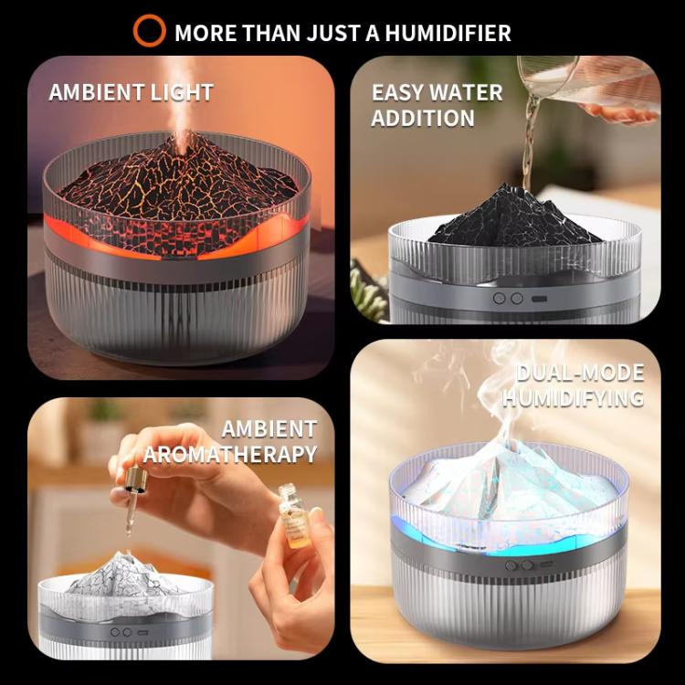 2L Volcanic Essential Oil Diffuser Humidifier Large Capacity Aromatherapy Mist Diffuser Top-Fill Water Tank(White) by bashfashion