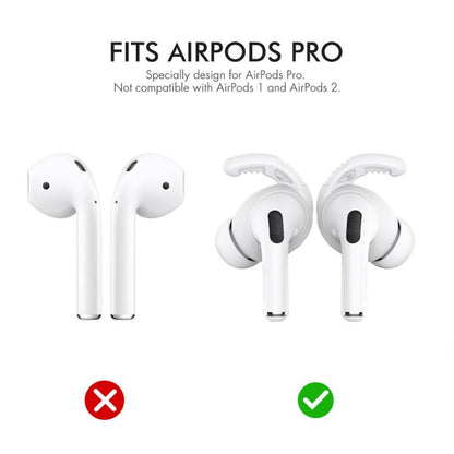 For AirPods Pro AhaStyle PT100 3pairs S+M+L Silicone Anti-Loss Anti-Slip Ear Hook Earplug Cap(White) by AhaStyle