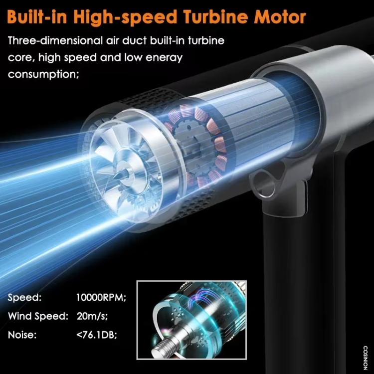 T-Shaped Hair Dryer with Smart Inverter Technology High-Power Blow Dryer for Home & Salon Use US Plug(Black) by bashfashion