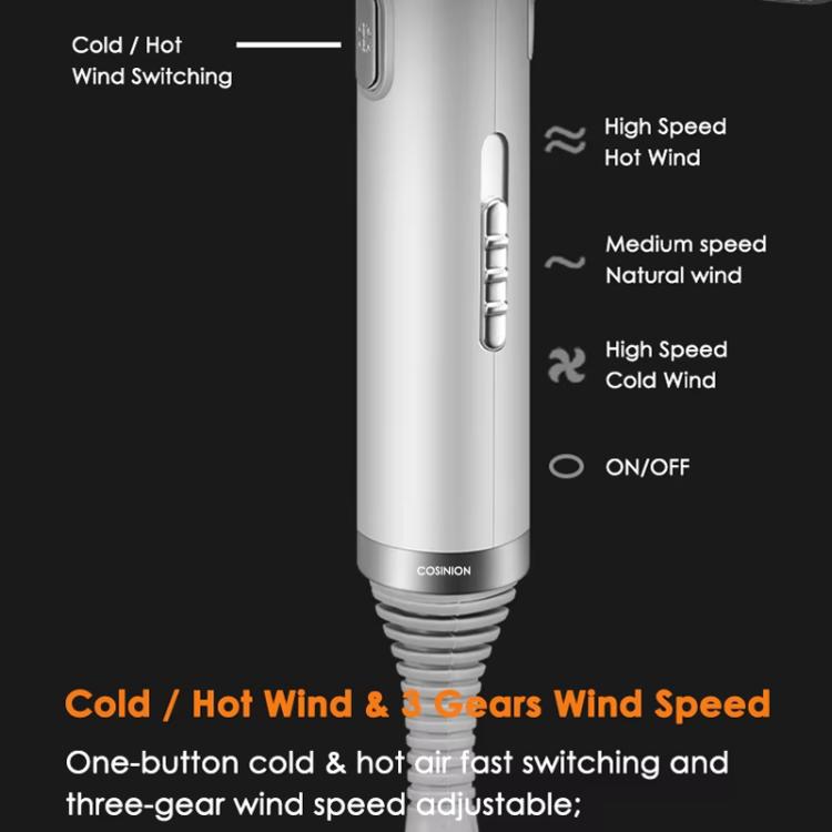 T-Shaped Hair Dryer with Smart Inverter Technology High-Power Blow Dryer for Home & Salon Use US Plug(White) by bashfashion