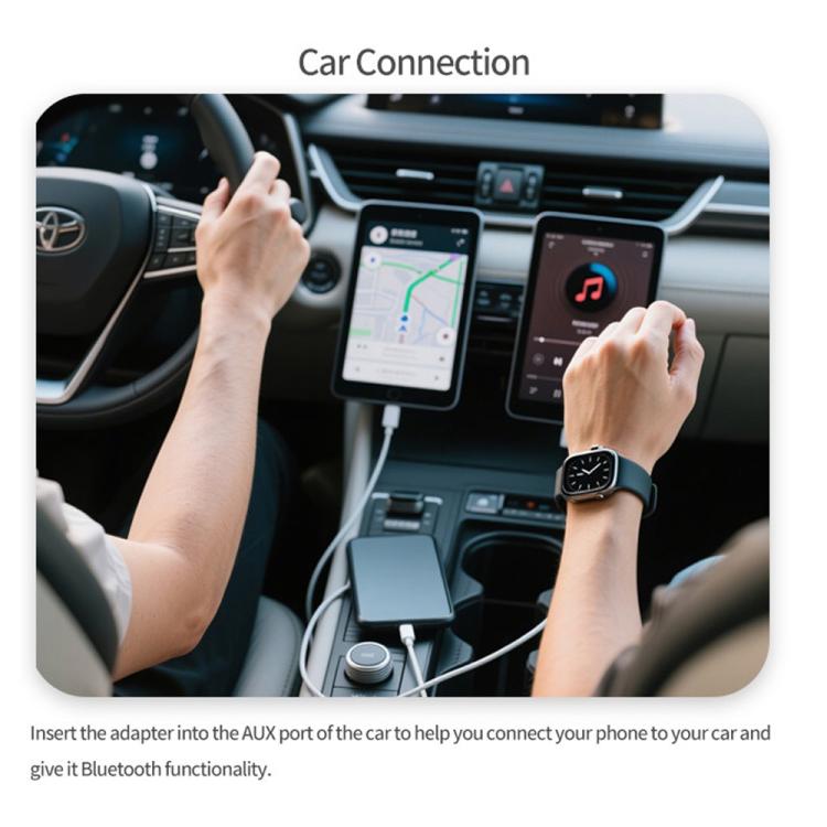 2-in-1 Bluetooth 5.4 Audio Adapter with Qualcomm Chip Low Latency Wireless Transmitter/Receiver for Car/Home(White) by bashfashion