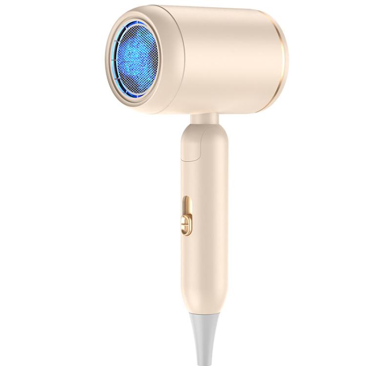 800-1200W High-Speed Hair Dryer with Blue Light Care Foldable & Portable for Travel US Plug(Khaki) by bashfashion