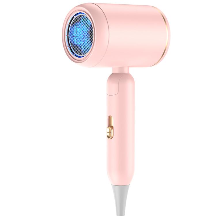 800-1200W High-Speed Hair Dryer with Blue Light Care Foldable & Portable for Travel UK Plug(Pink) by bashfashion