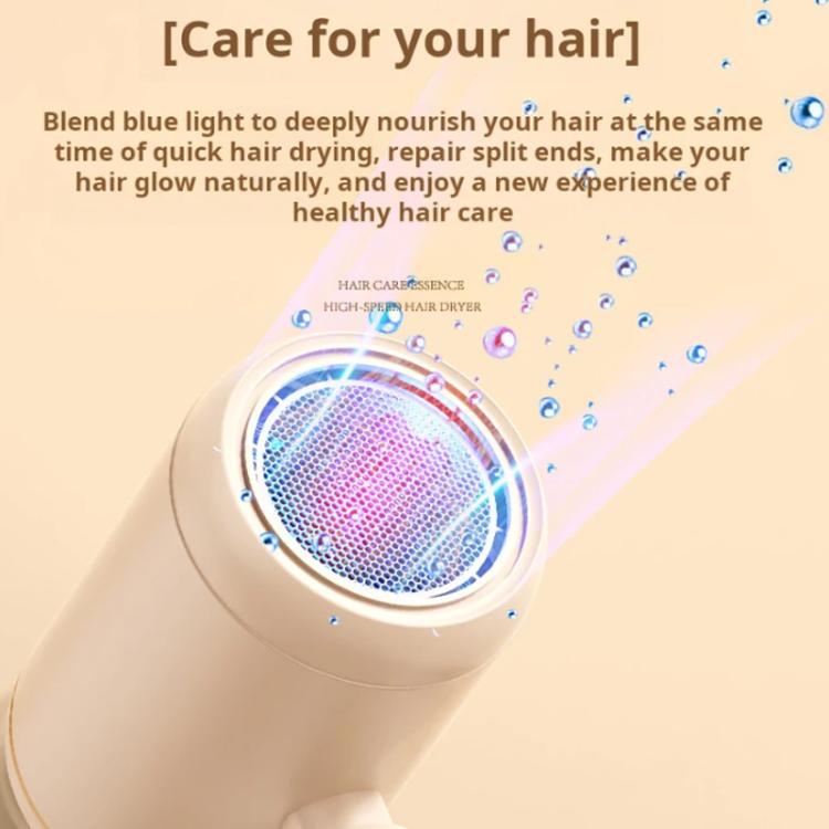 800-1200W High-Speed Hair Dryer with Blue Light Care Foldable & Portable for Travel UK Plug(Pink) by bashfashion