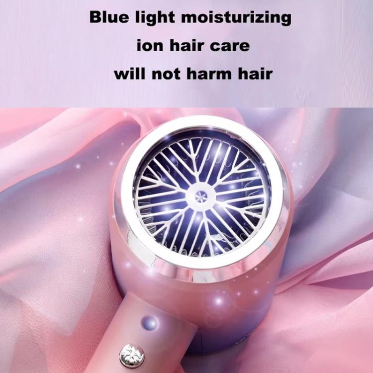 High-Speed Hair Dryer Salon & Home Blow Dryer with Blue Light Ionic Technology UK Plug(Gradient Pink) by bashfashion