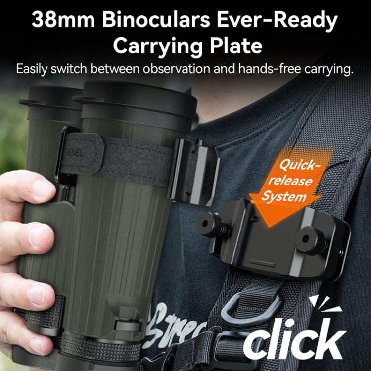 APEXEL BinoClamp Pro Quick-Release Binocular Mount Kit 360-degree Swivel Aluminum Binocular Holder by APEXEL