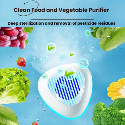 Portable Sterilization Pesticide Residue Removal Fruit Vegetable Cleaning Machine, Size: English(White) by bashfashion