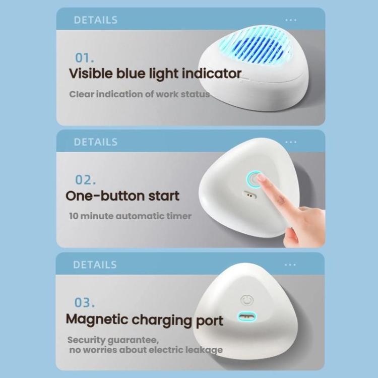 Portable Sterilization Pesticide Residue Removal Fruit Vegetable Cleaning Machine, Size: English(White) by bashfashion