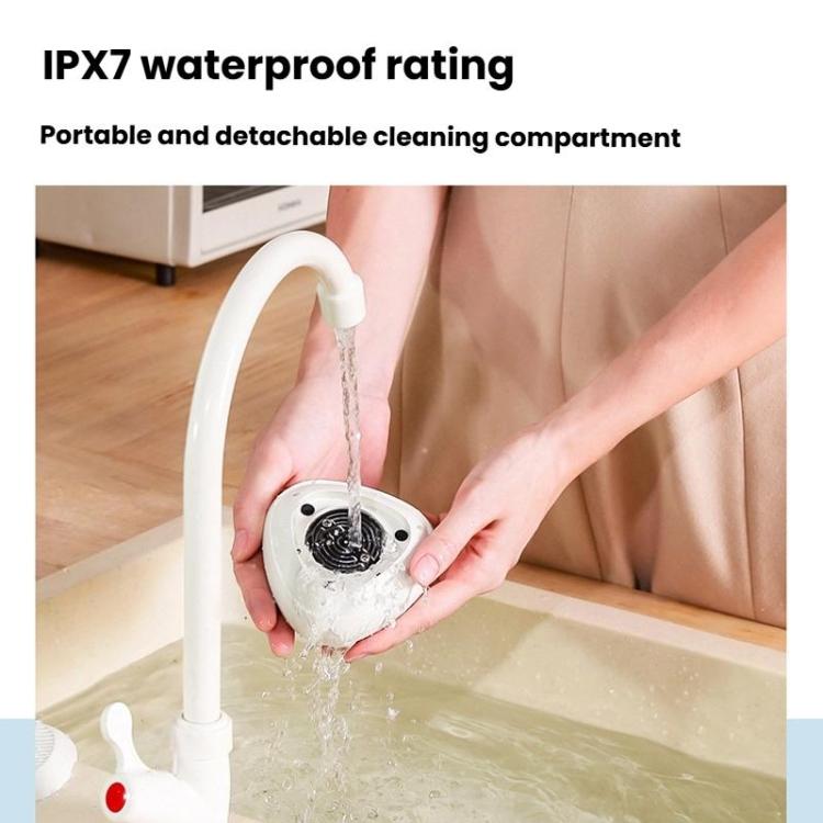 Portable Sterilization Pesticide Residue Removal Fruit Vegetable Cleaning Machine, Size: English(White) by bashfashion