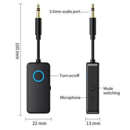 2-In-1 Bluetooth 5.4 Audio Adapter Transmitter/Receiver 3.5mm AUX For Car/TV/Headphones by bashfashion