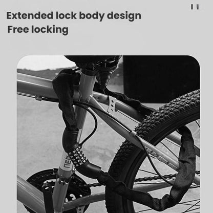 105cm Bicycle Chain Lock 5 Digit Combination Lock(Black) by bashfashion