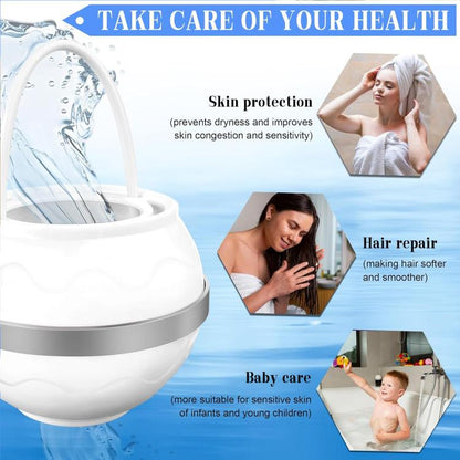 Universal Bathtub Faucet Water Filter No Drill Hang-On Bath Shower Purifier,(White) by bashfashion