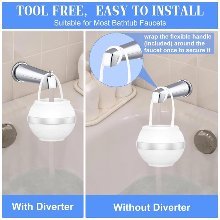 Universal Bathtub Faucet Water Filter No Drill Hang-On Bath Shower Purifier,(White) by bashfashion