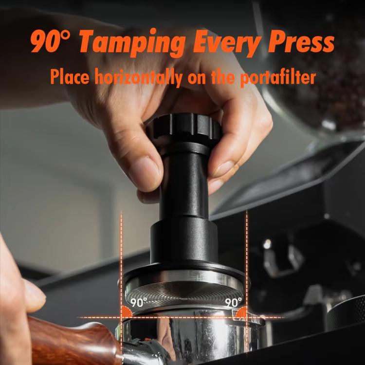 53mm Adjustable Impact Coffee Tamper with Threaded Base Spring-Loaded Espresso Tamper Tool by bashfashion