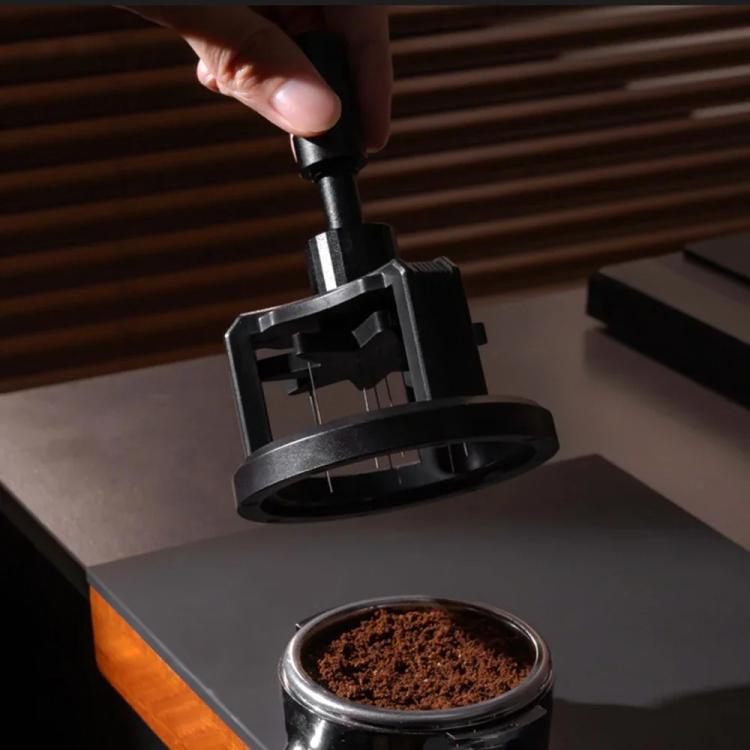 58mm Rotating Magnetic WDT Tool for Espresso Adjustable Height Coffee Needle Distributor Coffee Grounds Fluffing Tool by bashfashion