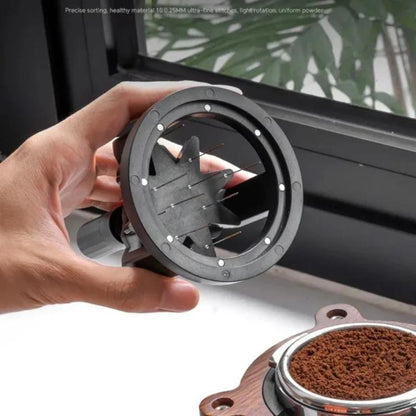 58mm Rotating Magnetic WDT Tool for Espresso Adjustable Height Coffee Needle Distributor Coffee Grounds Fluffing Tool by bashfashion