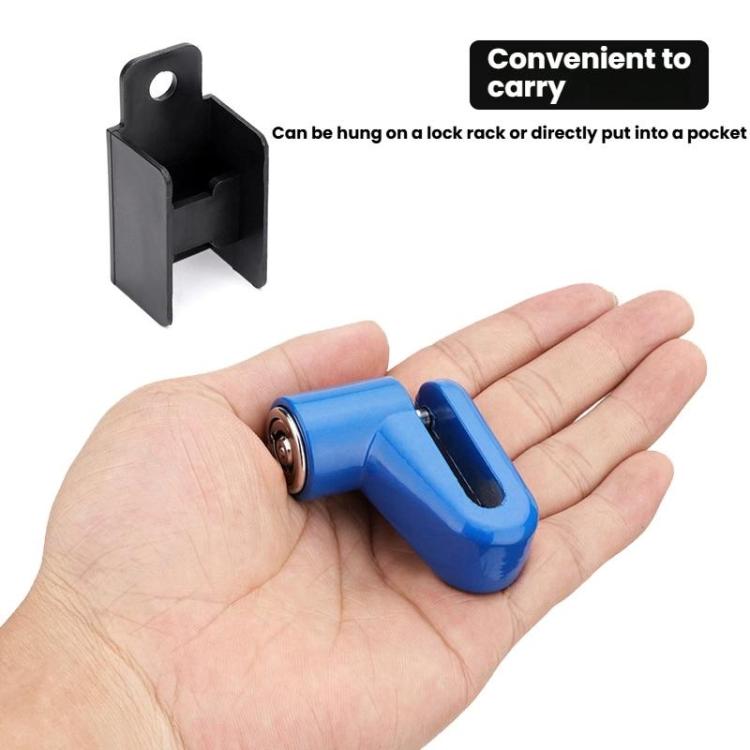 Bicycle Disc Brake Lock Portable Motorcycle Reminder Rope Lock Accessories(With Reminder Cord Blue) by bashfashion