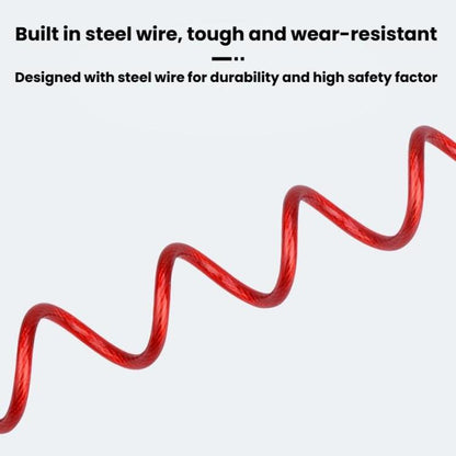 Bicycle Disc Brake Lock Portable Motorcycle Reminder Rope Lock Accessories(With Reminder Cord Red) by bashfashion