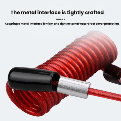 Bicycle Disc Brake Lock Portable Motorcycle Reminder Rope Lock Accessories(With Reminder Cord Blue) by bashfashion