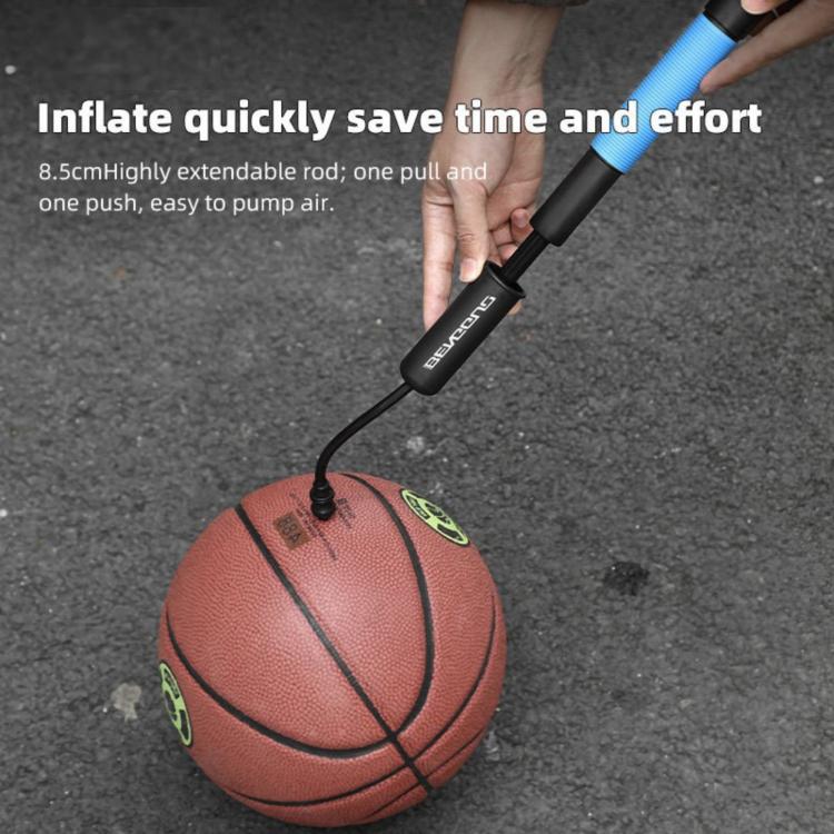 Ball Hose Inflator Portable Bicycle Pump(Black Blue) by bashfashion