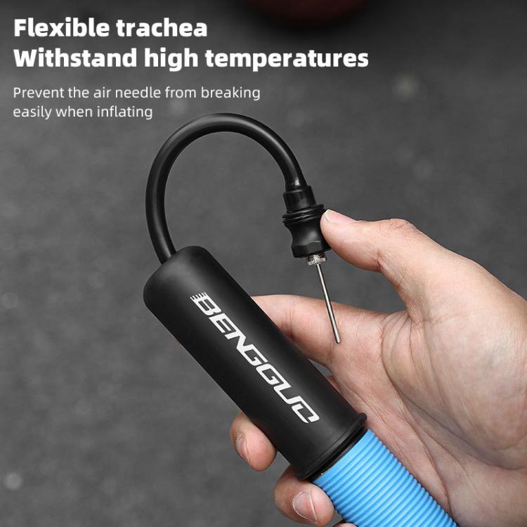 Ball Hose Inflator Portable Bicycle Pump(Black Blue) by bashfashion