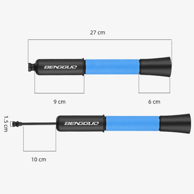 Ball Hose Inflator Portable Bicycle Pump(Black) by bashfashion