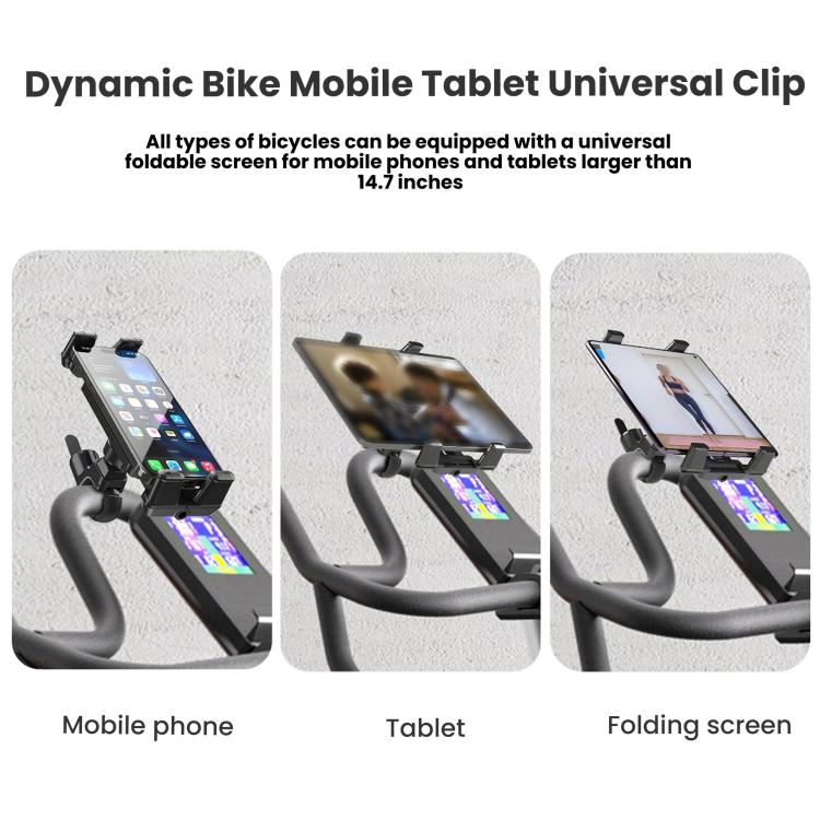 Bicycle Fitness Equipment Mobile Phone Tablet Universal Anti-Slip Bracket(Black) by bashfashion