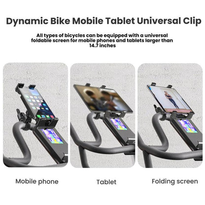 Bicycle Fitness Equipment Mobile Phone Tablet Universal Anti-Slip Bracket(Black) by bashfashion