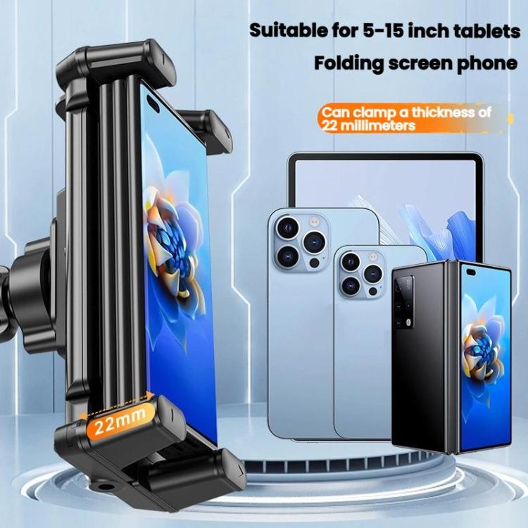 Bicycle Fitness Equipment Mobile Phone Tablet Universal Anti-Slip Bracket(Black) by bashfashion