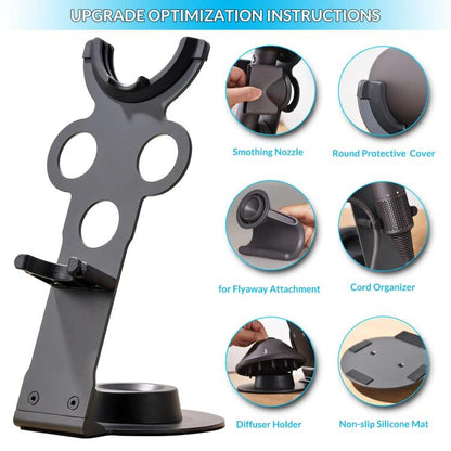 For Dyson Supersonic Hair Dryer Desktop Holder Metal Stand with Cable Organizer(Black) by bashfashion