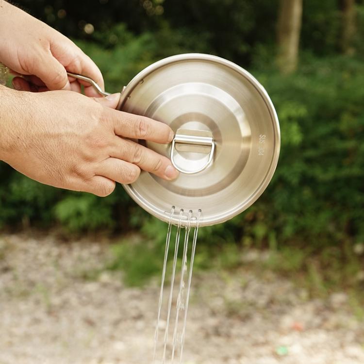 CLS Handle 3000ml 16cm Heightened Outdoor Pots 304 Stainless Steel Outdoor Cooking Kettles by CLS