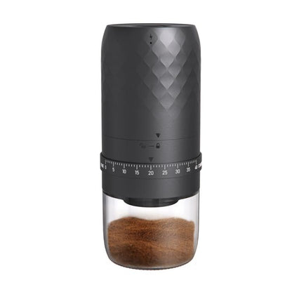 Portable Electric Coffee Grinder with 40 Adjustable Settings Rechargeable USB-C Ceramic Burr Mill(Black) by bashfashion