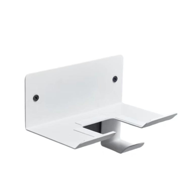Wall-Mounted Hair Dryer Holder with Cord Organizer Bathroom Storage for Blow Dryer(White) by bashfashion