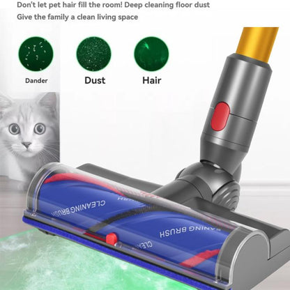 For Dyson V7/V8/V10/V11/V15 High Torque Direct-Drive Cleaner Head with Green Laser Dust Detection by bashfashion