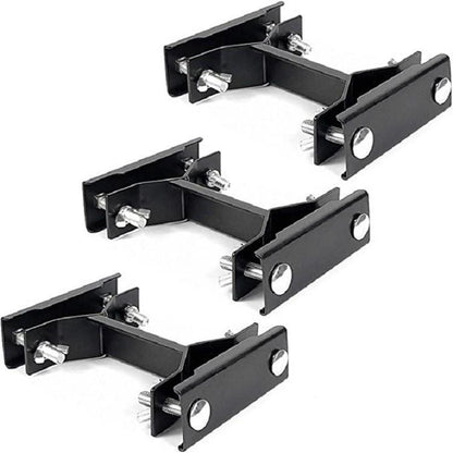 3pcs /Pack Outdoor Umbrella Clamp Holder for Garden Patio Balcony Sun Shade Pole Stabilizer Mounting Bracket(Black) by bashfashion