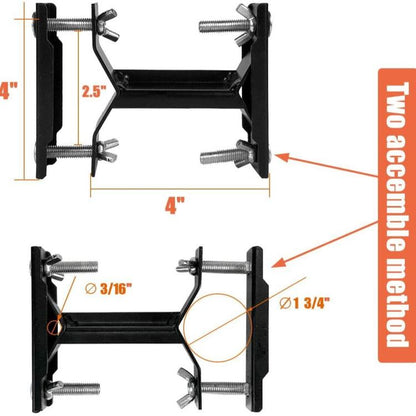 3pcs /Pack Outdoor Umbrella Clamp Holder for Garden Patio Balcony Sun Shade Pole Stabilizer Mounting Bracket(Black) by bashfashion