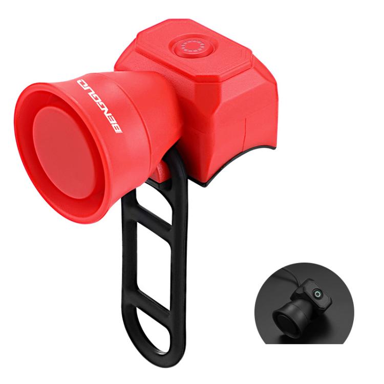 BENGGUO Bicycle Electronic Bell Mini Waterproof Cycling Equipment, Color: Charging Red by BENGGUO