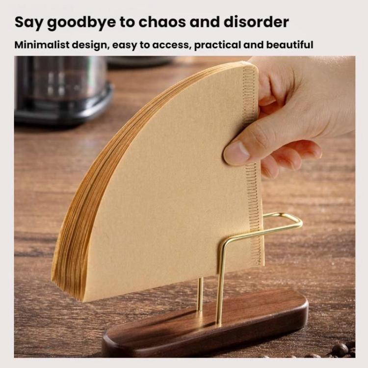 Walnut Wood Coffee Filter Paper Holder Household Filter Paper Box Solid Wood Storage Stand by bashfashion