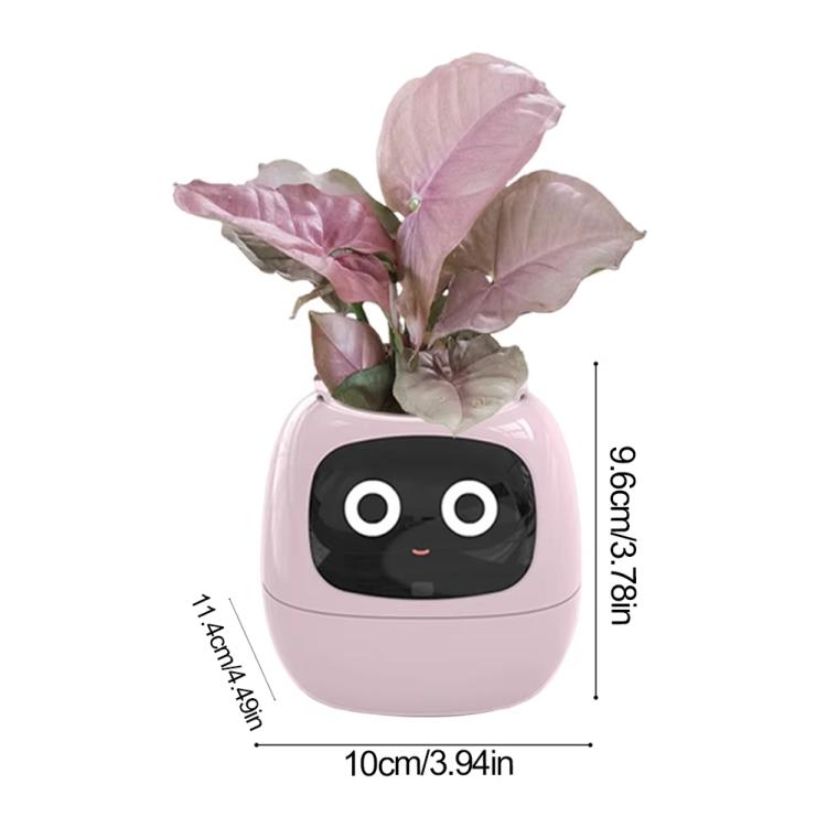 Smart Plant Pot With Multi-Sensors WiFi Plant Monitor With 2-Inch Screen Compatible With Mi/Tuya Home Ecosystem(Pink) by bashfashion