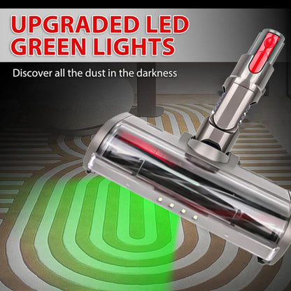 For Dyson V7/V8/V10/V11/G5 Carbon Fiber Brush Head With Green Light Floorhead Attachment by bashfashion