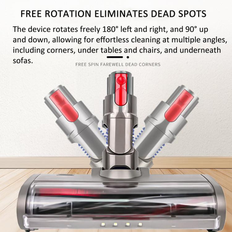 For Dyson V7/V8/V10/V11/G5 Carbon Fiber Brush Head With Green Light Floorhead Attachment by bashfashion