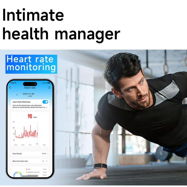 Dual PD Real-Time Heart Rate Blood Oxygen Real-Time Sleep Exercise Health Bracelet(White) by bashfashion