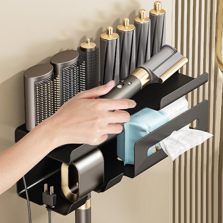 For Dyson Multi-Function Curling Iron Punch-Free Hair Dryer Storage Stand(Black For HS01/05) by bashfashion