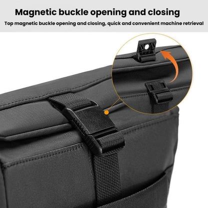 Cwatcun D198 Small Expandable Single Shoulder Camera Bag Waterproof Multi-Function Camera Bag(Black) by Cwatcun